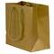 JAM Paper Small Gold Glossy Square Gift Bags, 3ct.